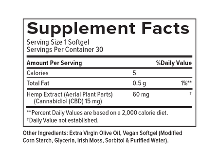CBD Softgel Capsules 15mg | +PlusCBD Oil